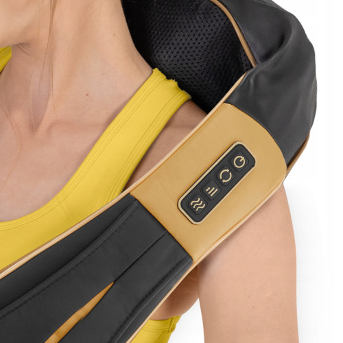 Массажная подушка  4FIZJO Pro с подогревом Black - фото №5